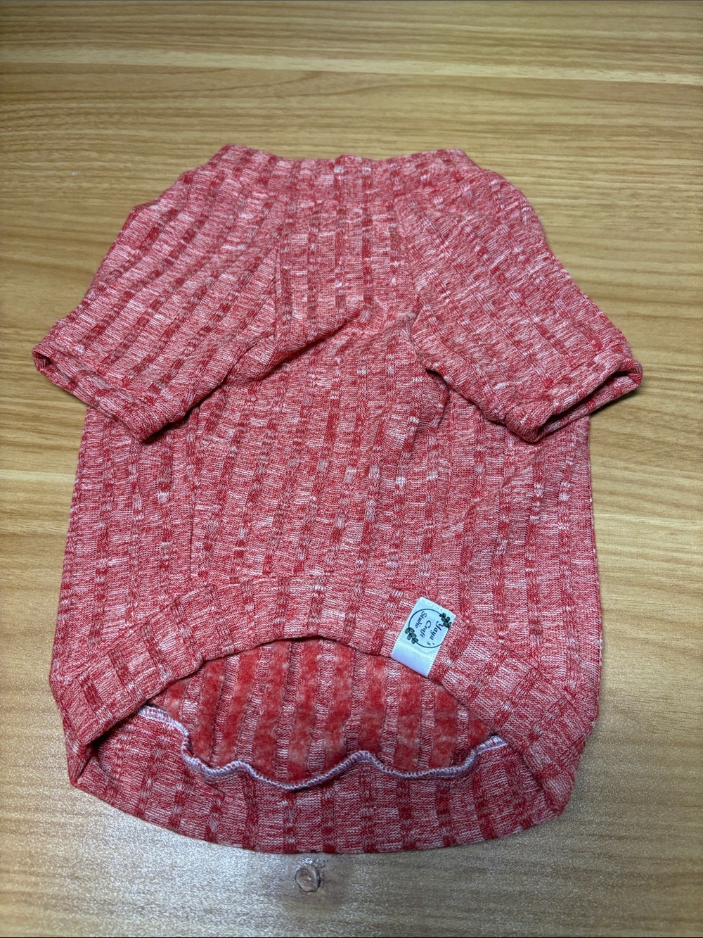 Red Knit Dog Sweater - Soft Ribbed Pullover